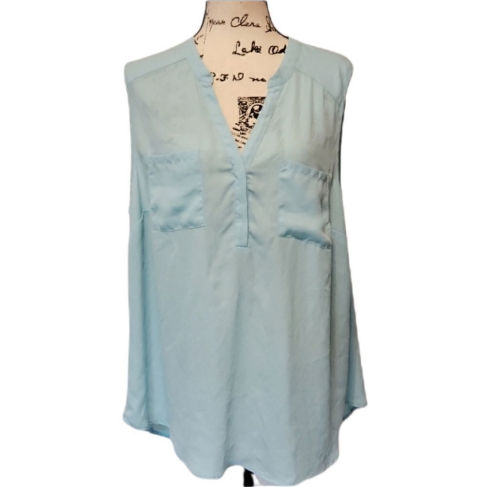 Torrid sheer dressy/casual sleeveless blouse